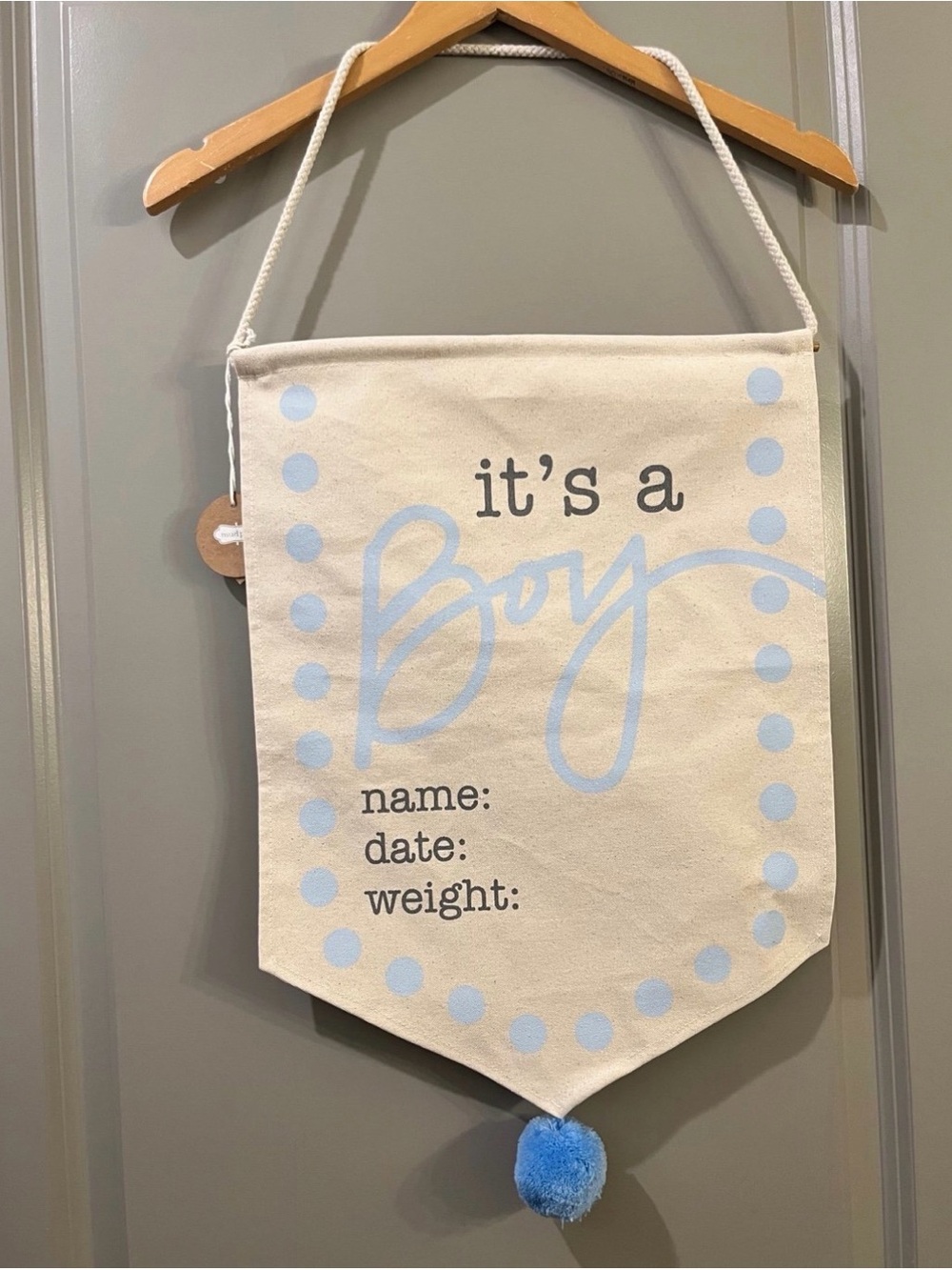 Mud Pie Neutral Canvas with Logo Tag